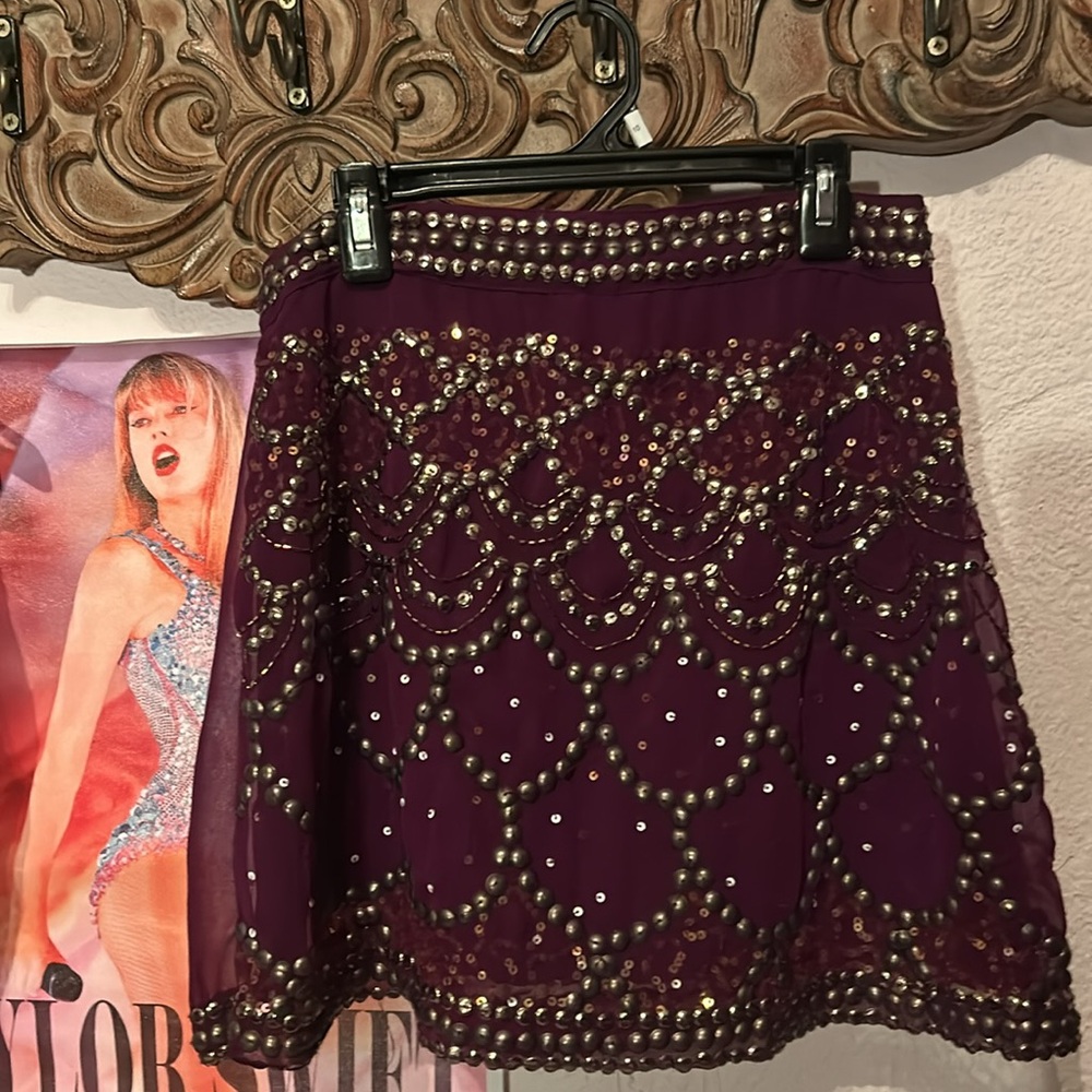 Fabulous beaded purple skirt